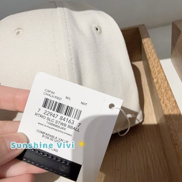 NWT COACH Retro Sliced Strawberry Baseball Hat Cap CAP86 Chalk /red m/L - Picture 5 of 6